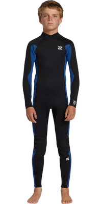 2024 Billabong Junior Foil 3/2mm Back Zip Wetsuit ABBW100141 - Mid Blue